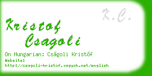 kristof csagoli business card